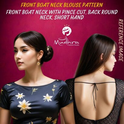 Front Boat Neck Blouse Patterns