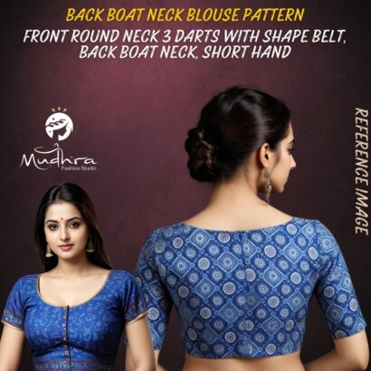 Back Boat Neck Blouse Patterns